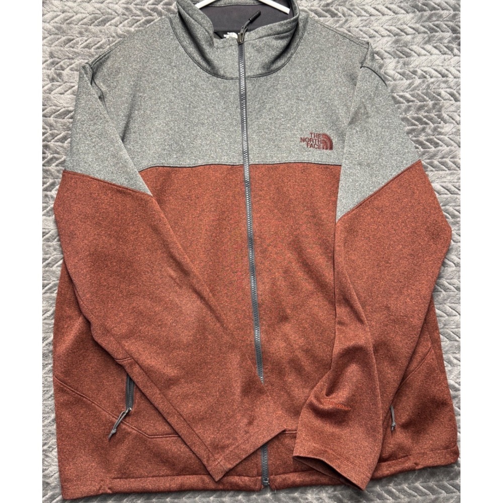 The North Face WindWall Full Zip Jacket XL Grey Orange Excellent‎ Active (1875)